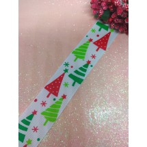 Репсовая лента с рисунком 2,5 см, цена за 1 м